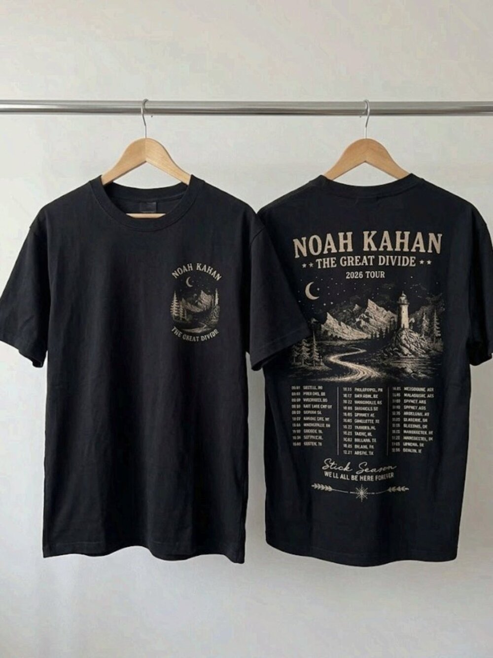 Noah Kahan The Great Divide Tour 2026 T-Shirt Reprint